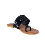 Womens Black Sequence Flats,womens flats,women flip flops,women slippers